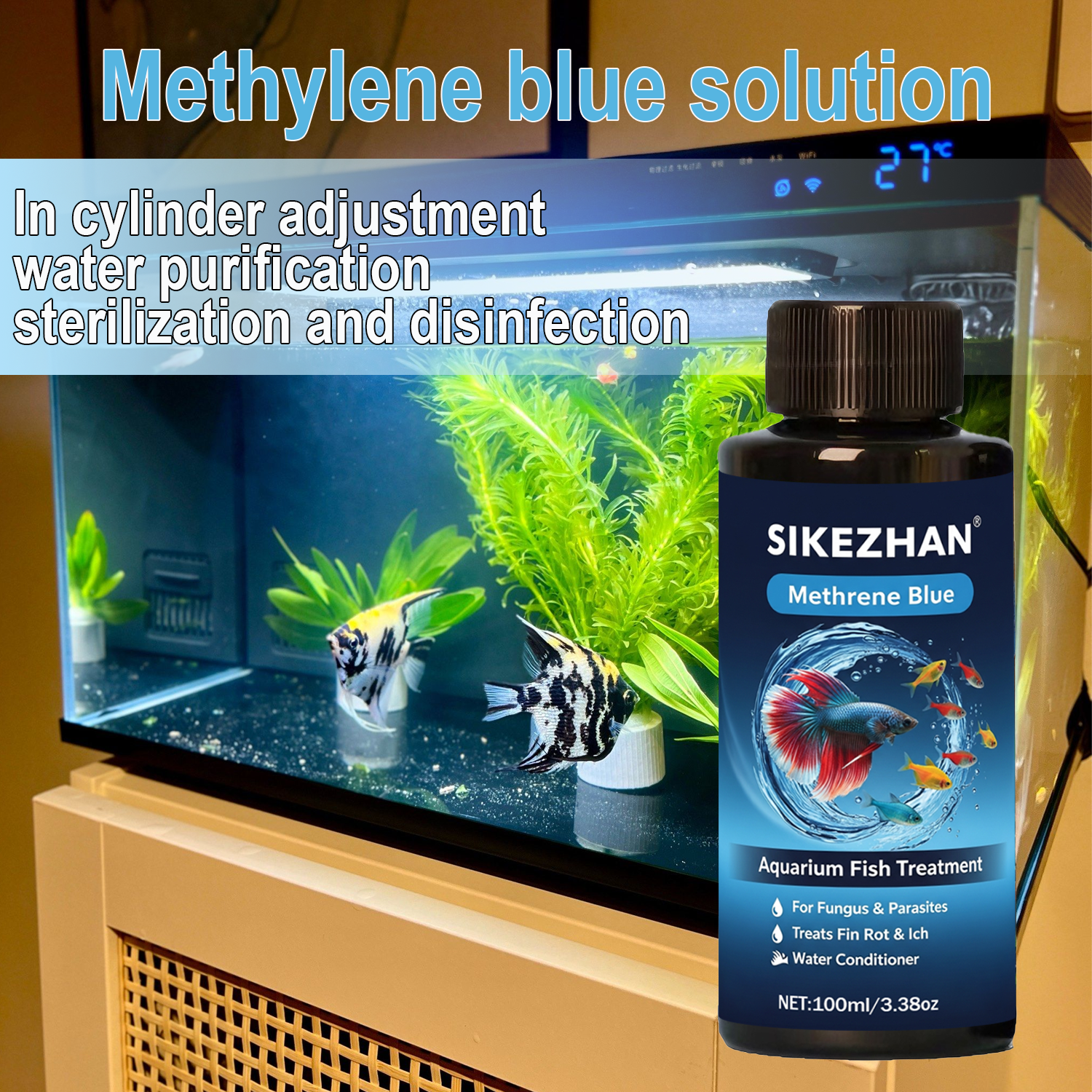 Aquarium Marine Blue - Methylene Blue Solution Aquarium Fish Treatment