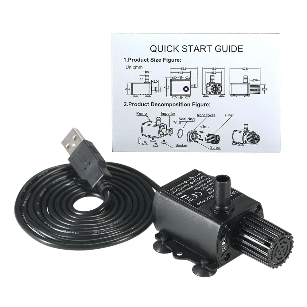 Marine Aquarium Dc Pump - Mini USB Water Pump Ultra-quiet Brushless