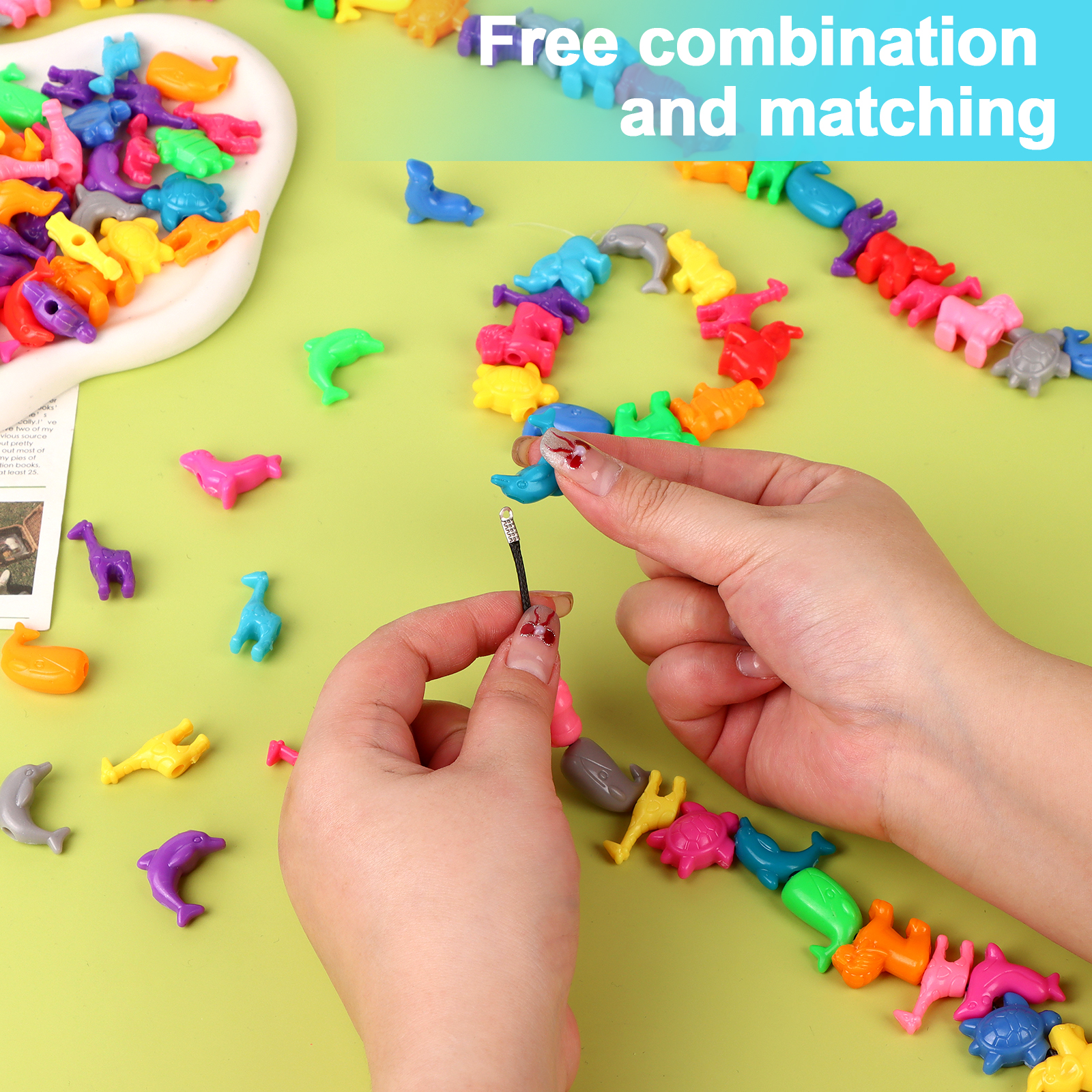 800 Pcs Animal Shaped Beads An - Marine Zoo 리뷰 및 가격