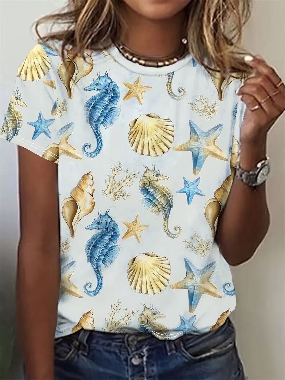 Summer Women's Cute Animal T-s - Marine Zoo 리뷰 및 가격