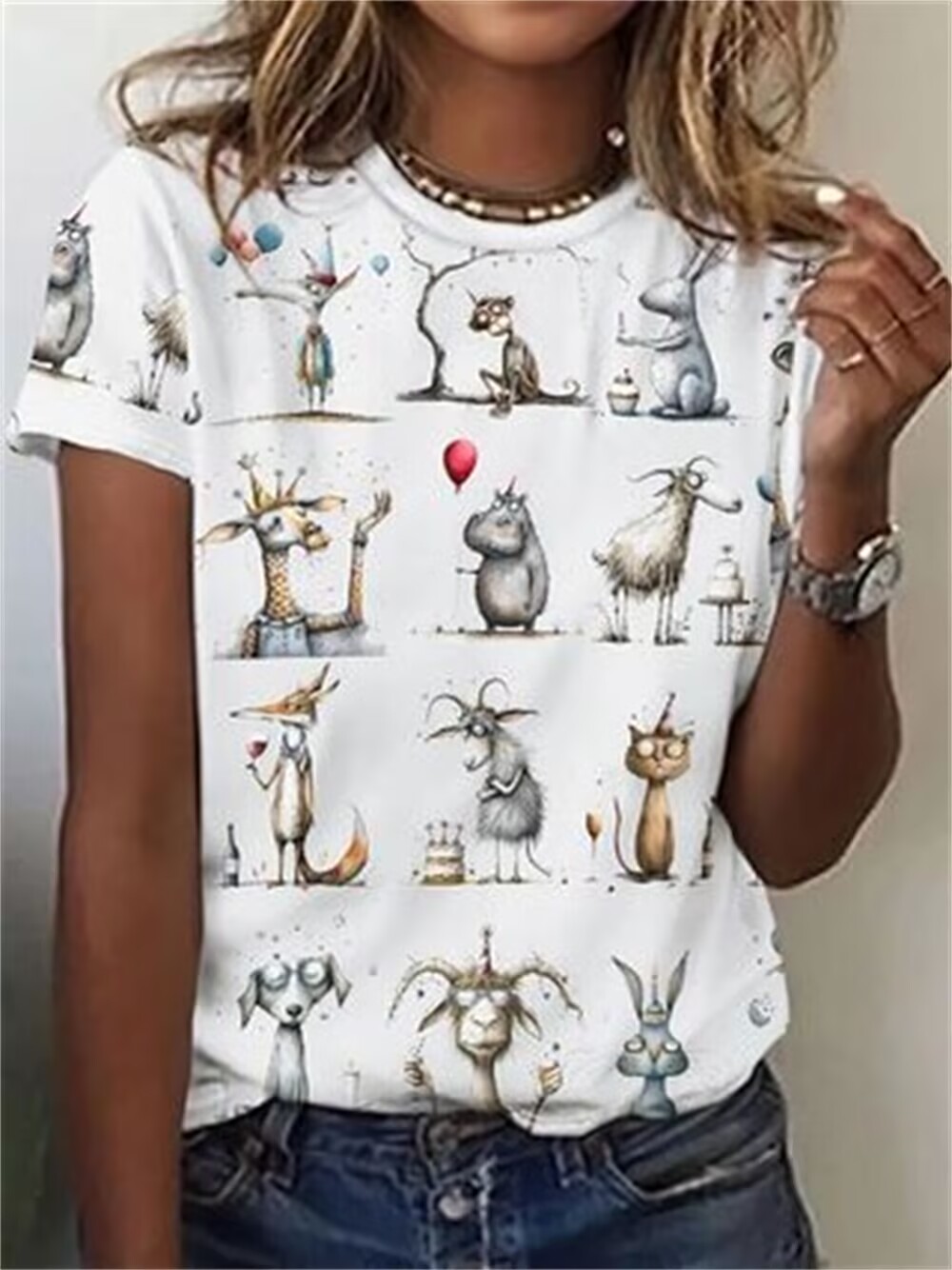 Summer Women's Cute Animal T-s - Marine Zoo 리뷰 및 가격