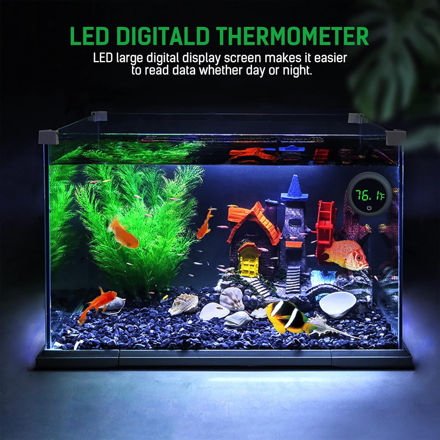LED Digital Fish Tank Thermome - Marine Aquarium Temperature 리뷰 및 가격