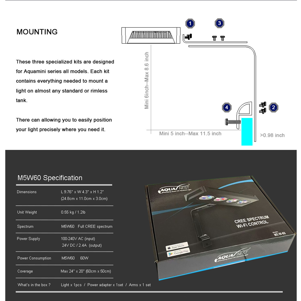 AQUANEST LED Aquarium Light T3 - Marine Aquarium Temperature 리뷰 및 가격